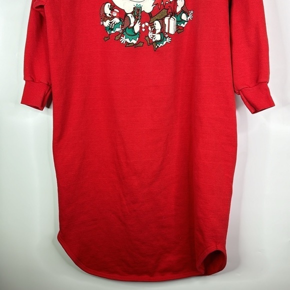 Gopher Sport Vintage Christmas Goose Red Long Sleeve Pajama Nightgown Size Large - Picture 3 of 9